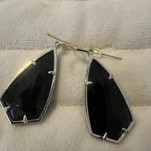 Kendra Scott Navy Sparkly Earrings